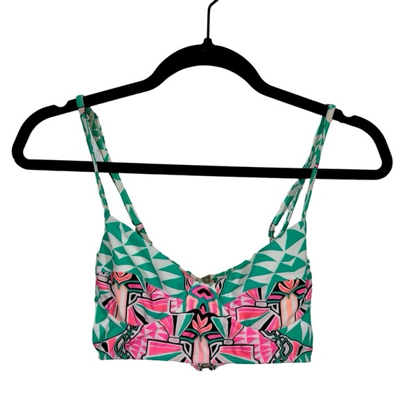 Mara Hoffman Cosmic Fountain Long Line Underwire Cami Bikini Top - Picture 6 of 12